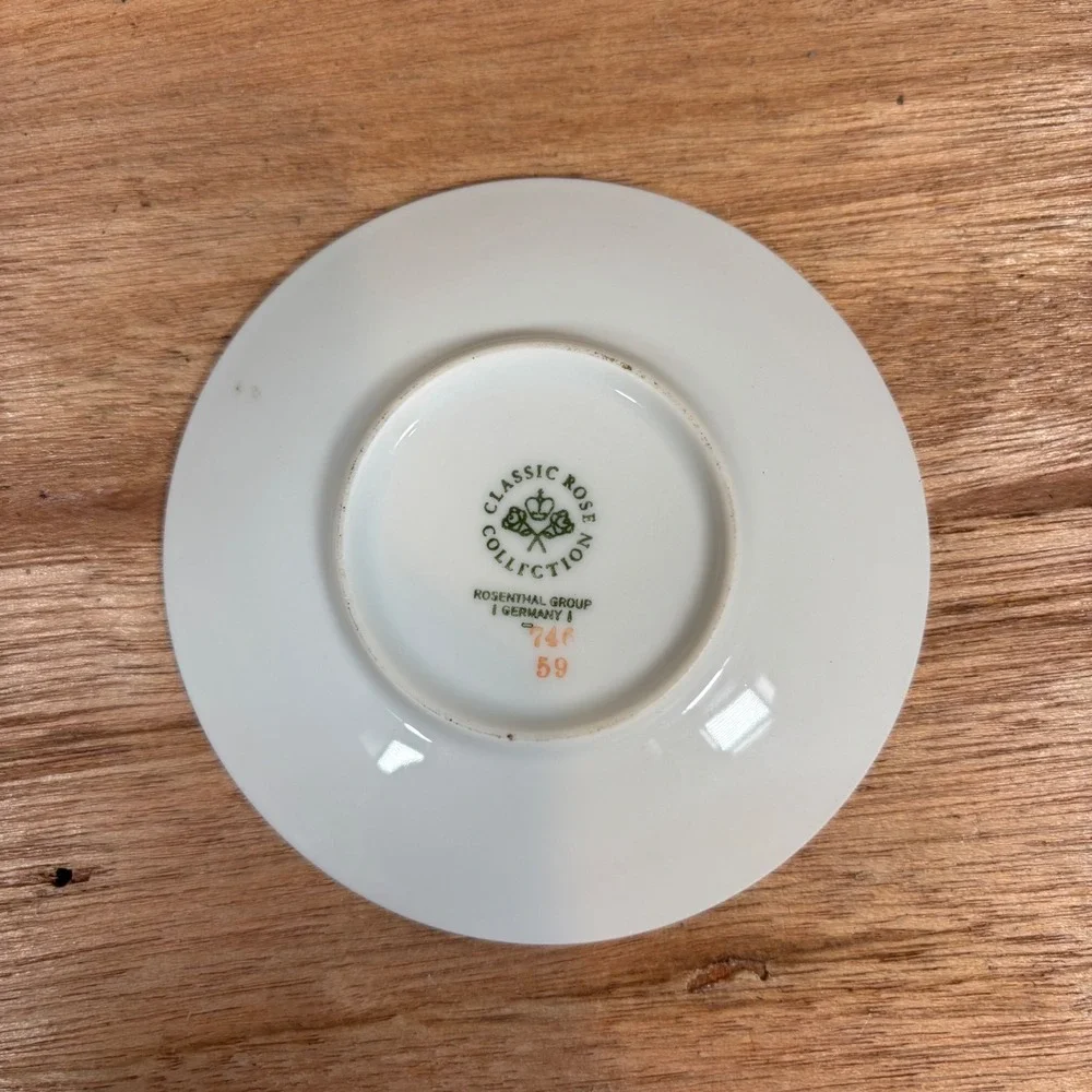 Rosenthal Classic Rose Collection Gold Encrusted Porcelain Saucer Germany